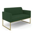 Ver imagem 1 de Sofá Namoradeira Base Industrial Dourado Marisa Veludo D03 - D?rossi