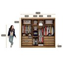 Ver imagem 2 de Guarda Roupa Casal Atlanta 3 Portas 8 Gavetas com Espelho Cumaru 23 – Novo Horizonte