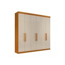 Ver imagem 1 de Guarda Roupa Casal 6 Portas e 4 Gavetas França Cinamomo-off White Conquista