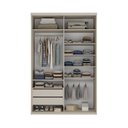 Ver imagem 4 de Guarda-Roupa Solteiro 100% MDF BP 2 Portas 2 Gavetas Liege Panna