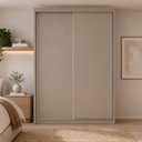 Ver imagem 1 de Guarda-Roupa Solteiro 100% MDF BP 2 Portas 2 Gavetas Liege Panna