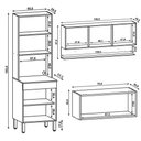 Ver imagem 5 de Armário de Cozinha Modulada 3 Peças Lina11 K02 Supremo/Freijó - Mpozenato
