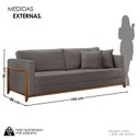 Ver imagem 4 de Sofá Living 3 Lugares Linho 194cm Paris