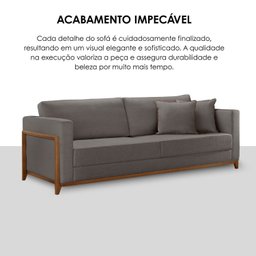 Sofá Living 3 Lugares Linho 194cm Paris - 9