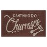 Tapete Área Externa Gourmet Cantinho Do Churrasco Tabaco 65cm x 40cm Antiderrapante - 1