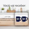 Jogo 2 Caneca Amassada 320ml para Chá Cappuccino - Azul - 5