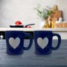 Jogo 2 Caneca Amassada 320ml para Chá Cappuccino - Azul - 6