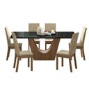 Ver imagem 2 de Conjunto Sala de Jantar Mesa Tampo em MDP e 6 Cadeiras Úrsula Madesa
