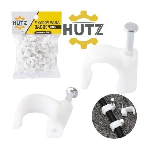 Fixador De Cabos 10mm (100 Unidades) Hutz