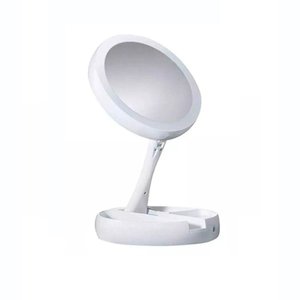 Espelho Mesa Dupla Face Luz Led com Aumento 10x Maquiagem Redondo