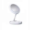 Ver imagem 1 de Espelho Mesa Dupla Face Luz Led com Aumento 10x Maquiagem Redondo