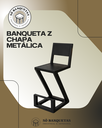 Ver imagem 6 de Banqueta Alta Chapa Metalica Industrial Z 65cm Aco Carbono Preto Fosco