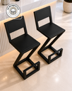 Ver imagem 3 de Banqueta Alta Chapa Metalica Industrial Z 65cm Aco Carbono Preto Fosco