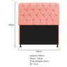Kit Cabeceira Lady e Recamier Taty 160 cm Queen Size Suede Coral - Amarena Móveis - 6