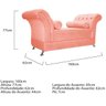 Kit Cabeceira Lady e Recamier Taty 160 cm Queen Size Suede Coral - Amarena Móveis - 7