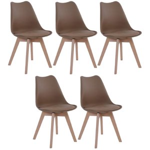 KIT - 5 x cadeiras Leda - Nude