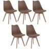 KIT - 5 x cadeiras Leda - Nude - 1
