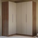 Ver imagem 1 de Guarda-Roupa Modulado de Canto 310 cm 5 Portas 2 Gavetas Rustic/Crema Neo Madesa 01