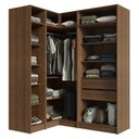 Ver imagem 5 de Guarda-Roupa Modulado de Canto 310 cm 5 Portas 2 Gavetas Rustic/Crema Neo Madesa 01