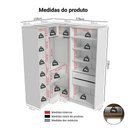 Ver imagem 3 de Guarda-Roupa Modulado de Canto 310 cm 5 Portas 2 Gavetas Rustic/Crema Neo Madesa 01
