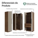 Ver imagem 4 de Guarda-Roupa Modulado de Canto 310 cm 5 Portas 2 Gavetas Rustic/Crema Neo Madesa 01