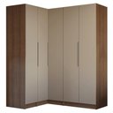 Ver imagem 2 de Guarda-Roupa Modulado de Canto 310 cm 5 Portas 2 Gavetas Rustic/Crema Neo Madesa 01