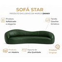 Ver imagem 5 de Sofá Star 270 Cm Orgânico Decorativo Sala Recepção Zahav:verde Courino Sintético