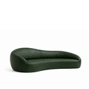 Ver imagem 2 de Sofá Star 270 Cm Orgânico Decorativo Sala Recepção Zahav:verde Courino Sintético