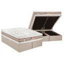 Ver imagem 1 de Cama Box Baú King: Colchão Molas Pocket Ensacadas Castor Silver Star Air + Base Crc Suede Clean (