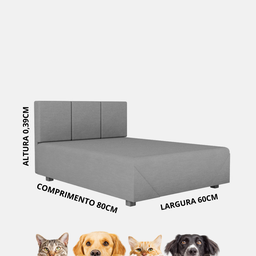 Cama Pet Box 80cm para Pequeno e Grande Porte Espuma D18:preto - 2