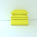Ver imagem 2 de Cobre Leito Full 3 Peças Malha Lisa 100% Algodão Amarelo Canário