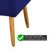 Poltrona Decorativa Nina Pés Palito Tecido Sintético Azul Marinho - 3