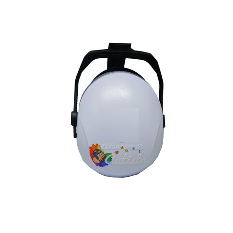 Abafador de Barulhos para Autistas Cor Branco Proteção de 26 Db Coleção Tea e Amor Aba