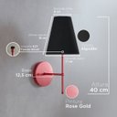 Ver imagem 4 de Arandela de Parede Clássica Aluminio com Cupula Tecido Algodão Ref 05