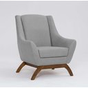 Ver imagem 3 de Poltrona Dekorien Juliet Premium Linho Cinza Claro com Puff