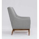 Ver imagem 6 de Poltrona Dekorien Juliet Premium Linho Cinza Claro com Puff