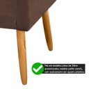 Ver imagem 3 de Poltrona Nina para Sala de Jantar Suede Marrom Claro