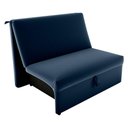 Ver imagem 3 de Sofá Cama Estilo Nobre 2 Lugares 113cm Azul Veludo Matrix 110kg
