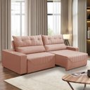 Ver imagem 1 de Sofá Retrátil e Reclinável 5 Lugares 300cm Veludo Antonella Adonai Estofados