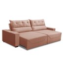 Ver imagem 4 de Sofá Retrátil e Reclinável 5 Lugares 300cm Veludo Antonella Adonai Estofados