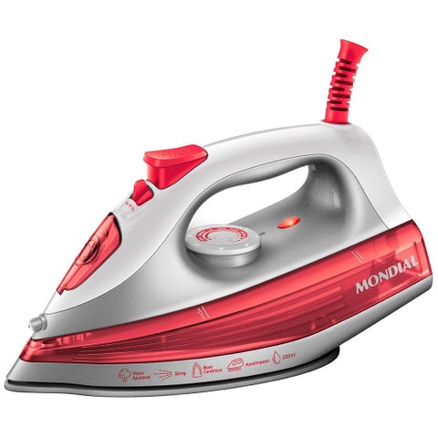 Ferro de Passar a Vapor Mondial Fvn-01-o com Spray e Base Cerâmica Diamante (220v)