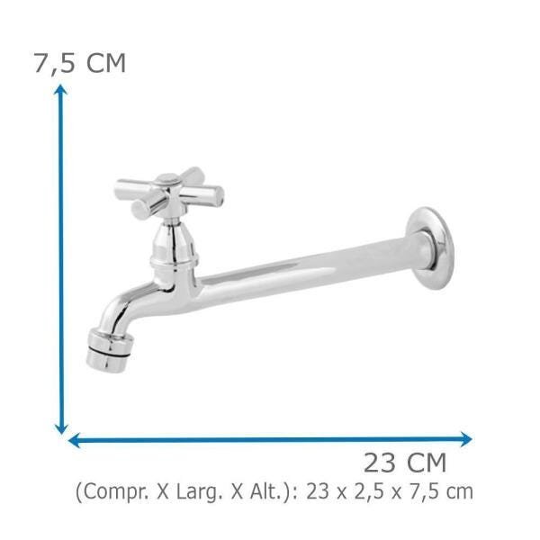 Torneira Cozinha Oliveira 1158 C-31 De Parede Fixa Arejador - 5