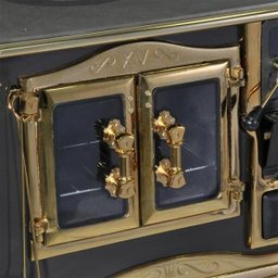 FOGAO A LENHA N 1 PRINCESS PRETO GOLD COM TAMPA SD - 9