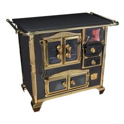 FOGAO A LENHA N 1 PRINCESS PRETO GOLD COM TAMPA SD - 7