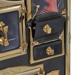 FOGAO A LENHA N 1 PRINCESS PRETO GOLD COM TAMPA SD - 10