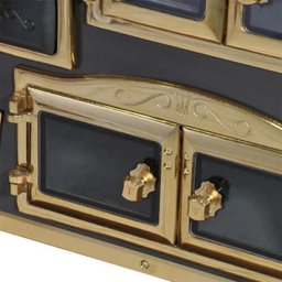 FOGAO A LENHA N 1 PRINCESS PRETO GOLD COM TAMPA SD - 3