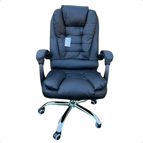 Cadeira Presidente Diretor Executive em Courino com Base Cromada e Rodinhas