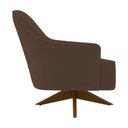 Ver imagem 6 de Poltrona Giratória 73cm Epic Veludo Marrom - Sallar Home