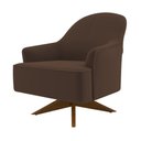 Ver imagem 7 de Poltrona Giratória 73cm Epic Veludo Marrom - Sallar Home