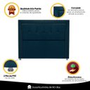 Ver imagem 7 de Cabeceira Estofada para Cama Box Queen 160cm Ravena Veludo - Sofa Store:veludo Azul Marinho